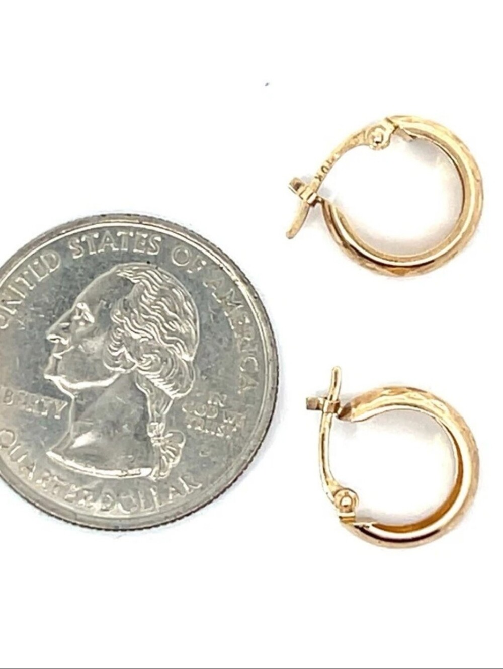 10kt  Gold-Tone Hammered Hoop Earrings - Women